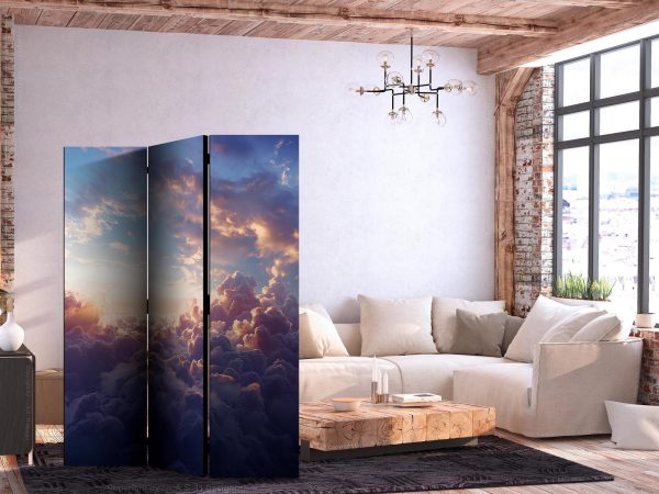 Room Divider - The Sun in Hiding: The Golden Face of the Sky Over a Cloudy Sea - Image 2