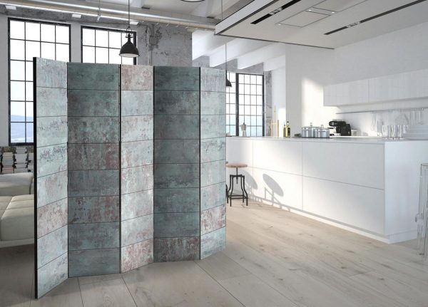 Room Divider - Turquoise Concrete II