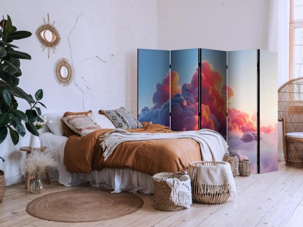 Room Divider - Twilight Spectacle: Clouds in Shades of Pink and Purple - Image 3