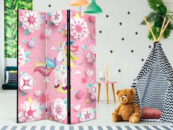 Room Divider - Unicorn on Flowerbed