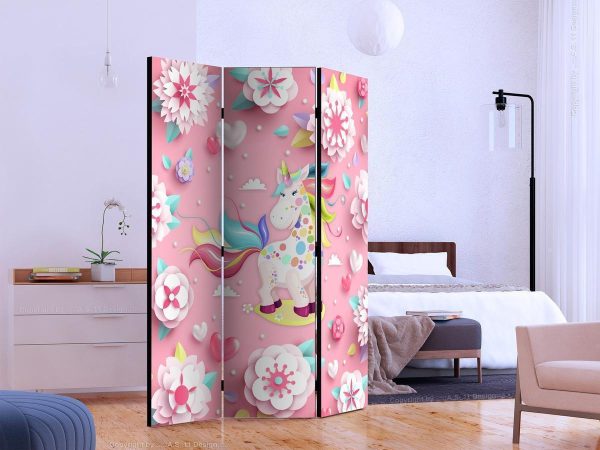 Room Divider - Unicorn on Flowerbed