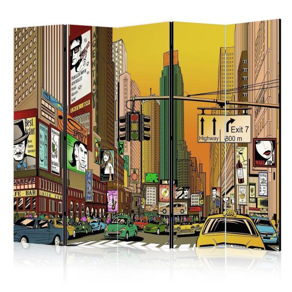 Room Divider - Vibrant city - NY II