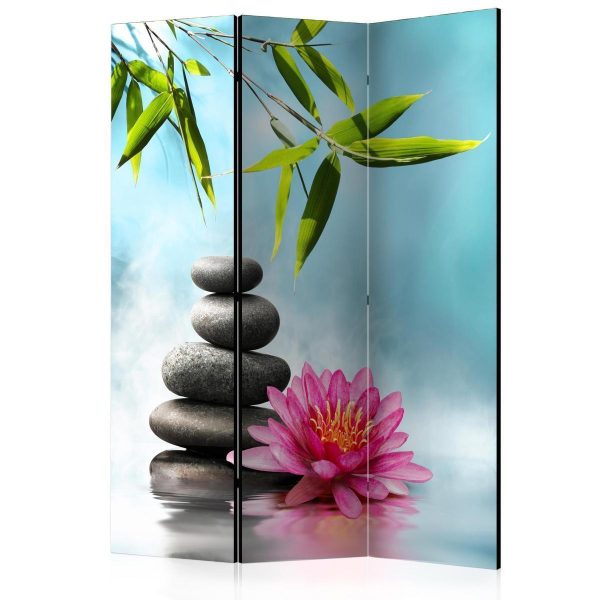 Room Divider - Water Lily and Zen Stones