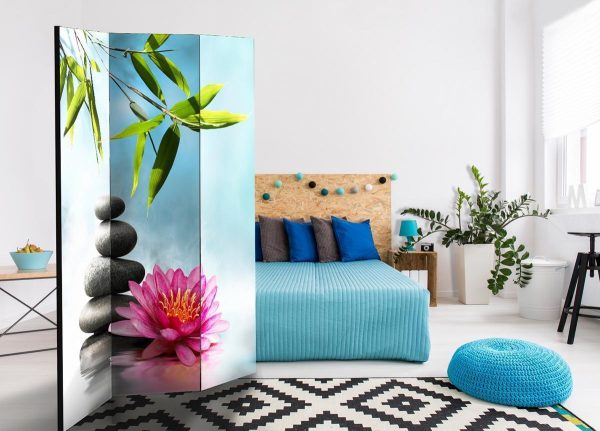 Room Divider - Water Lily and Zen Stones