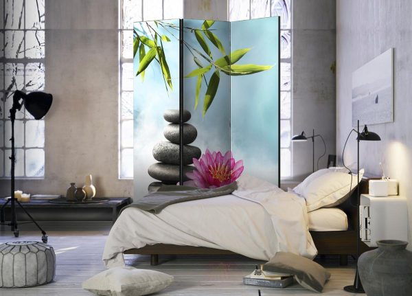 Room Divider - Water Lily and Zen Stones
