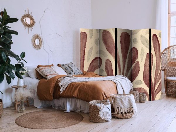 Room Divider - Waving Leaves - Irregular Plant Shapes in the Style of Matisse