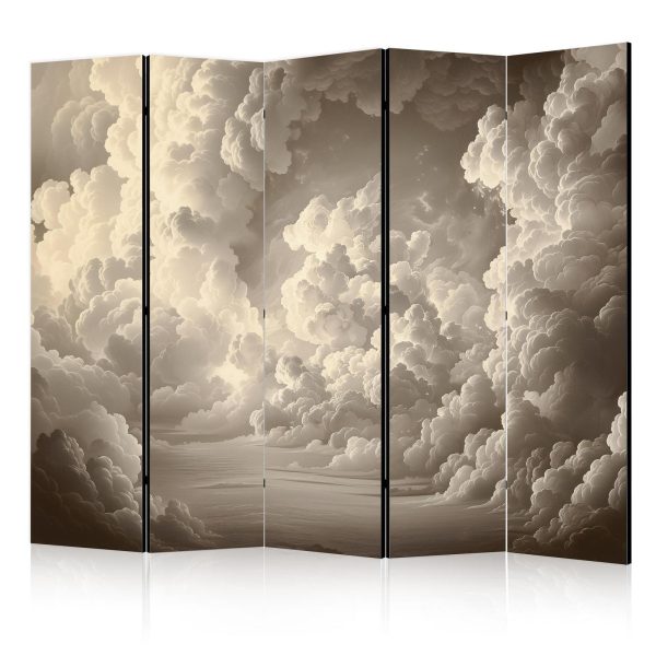 Room Divider - Whisper of Illuminated Clouds: Soft Light Play in the Sky Theater