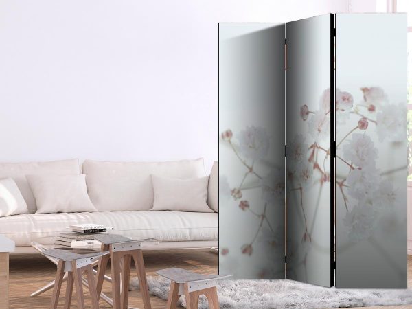 Room Divider - White Flowers