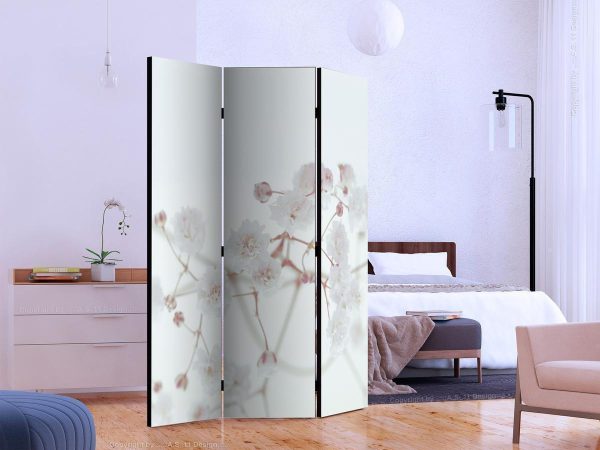 Room Divider - White Flowers
