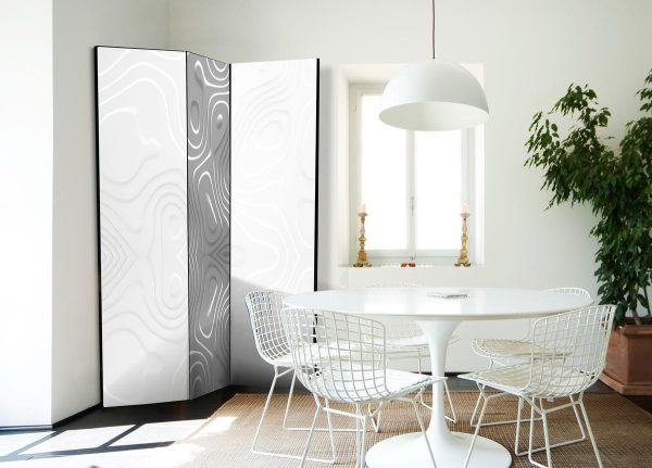Room Divider - White waves I