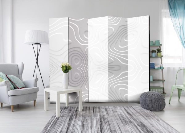 Room Divider - White waves II