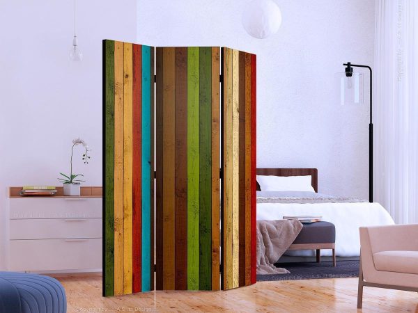 Room Divider - Wooden rainbow