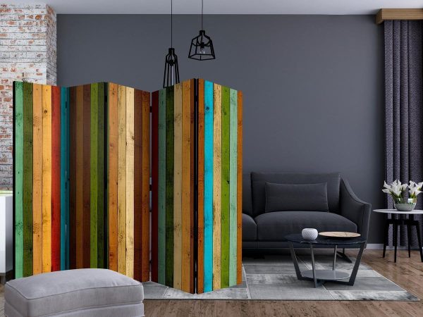 Room Divider - Wooden rainbow II