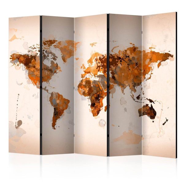 Room Divider - World in brown shades II