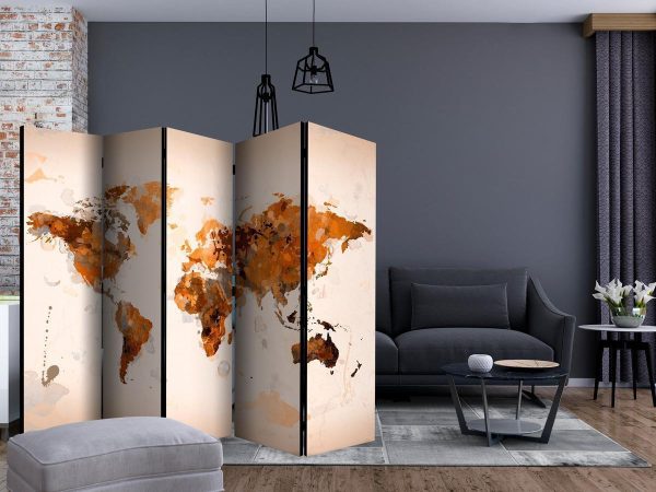 Room Divider - World in brown shades II