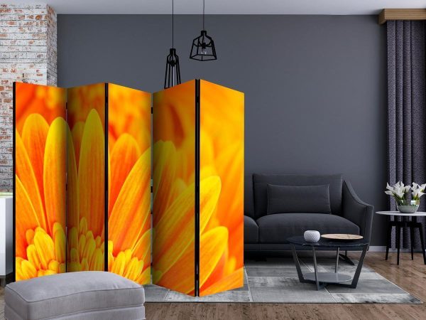 Room Divider - Yellow gerbera daisies II