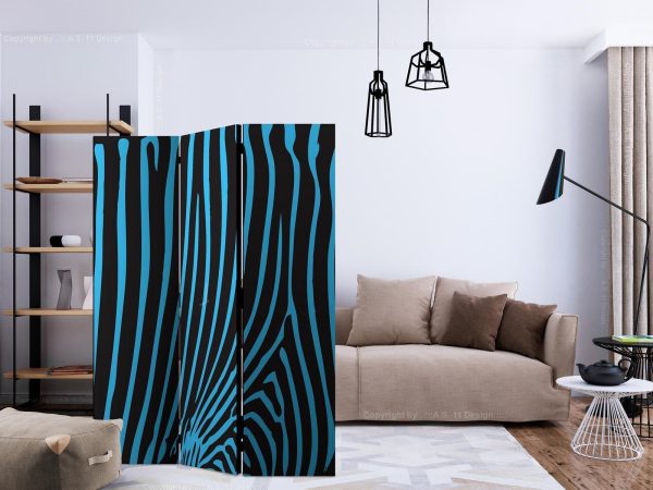 Room Divider - Zebra pattern (turquoise) - Image 2