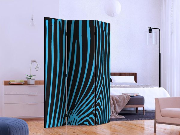 Room Divider - Zebra pattern (turquoise) - Image 3