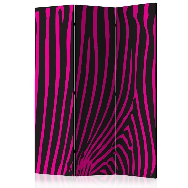 Room Divider - Zebra pattern (violet)
