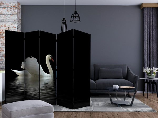 Room Divider - swan (black and white) II
