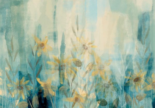 Wall Mural Wallpaper - A touch of summer - floral motif with a meadow of flowers in blue tones - Image 6