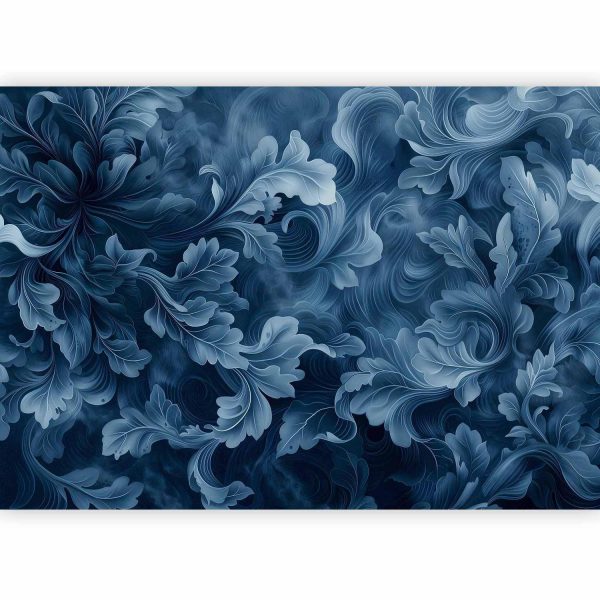 Wall Mural - Abstract Ornaments: Dark Blue Victorian Leaves - Image 3