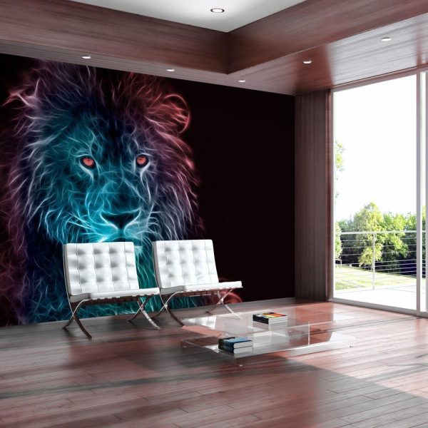 Wall Mural - Abstract lion - rainbow
