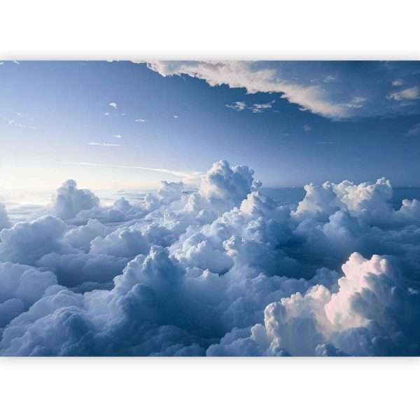 Wall Mural - Aerial Landscapes: Rays Lighting Up Fluffy Cloud Formations - Image 3