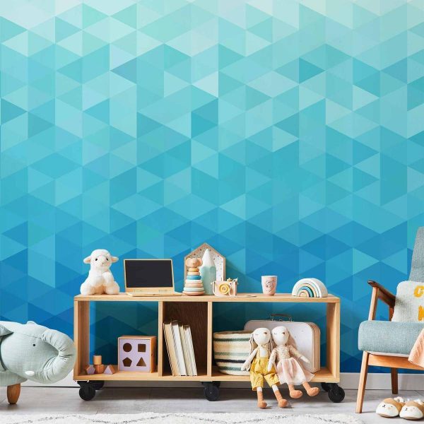 Wall Mural - Azure pixel