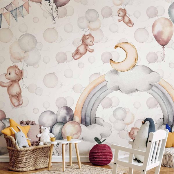 Wall Mural Wallpaper - Bears in the Sky