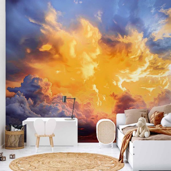 Wall Mural - Beautiful Sunset - Clouds in Warm Shades - Image 2