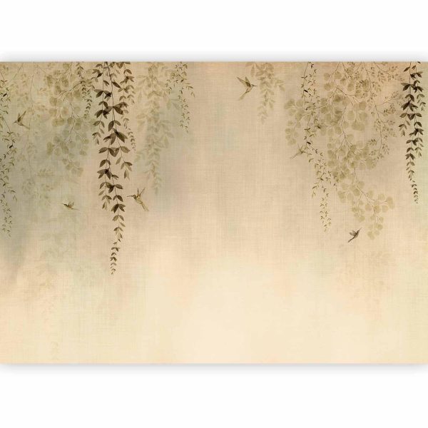 Wall Mural Wallpaper - Beige Hummingbirds - Image 5