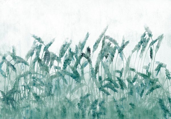 Wall Mural - Blue Ears of Wheat