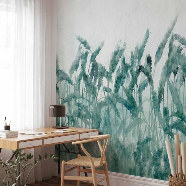 Wall Mural - Blue Ears of Wheat