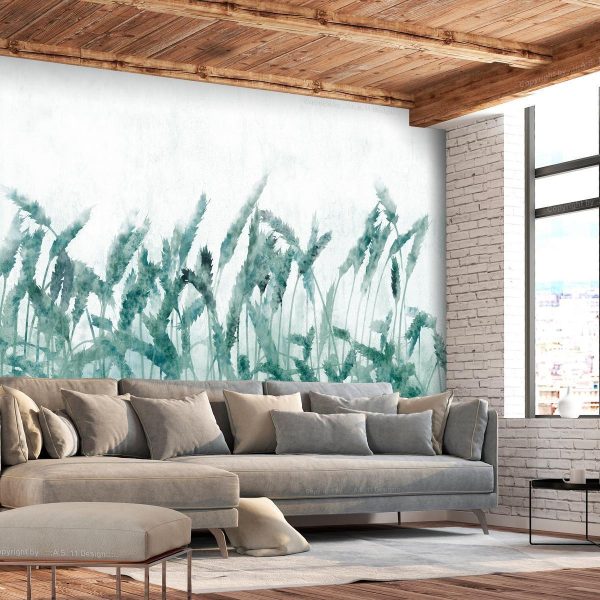 Wall Mural - Blue Ears of Wheat