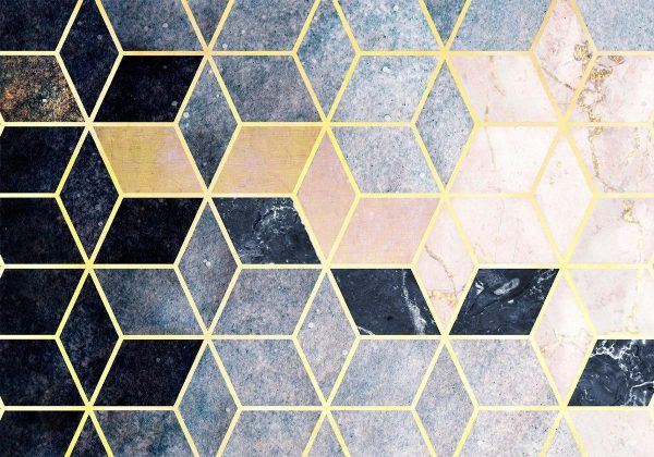 Wall Mural - Blue Geometric Pattern