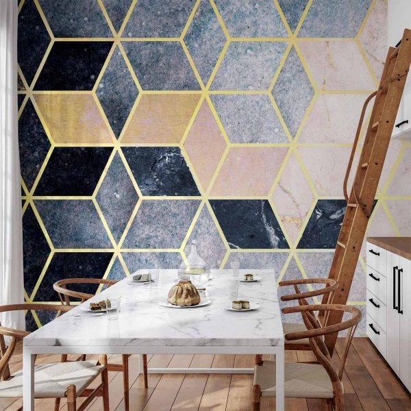 Wall Mural - Blue Geometric Pattern