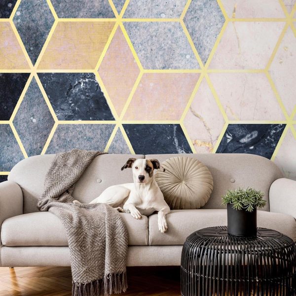 Wall Mural - Blue Geometric Pattern