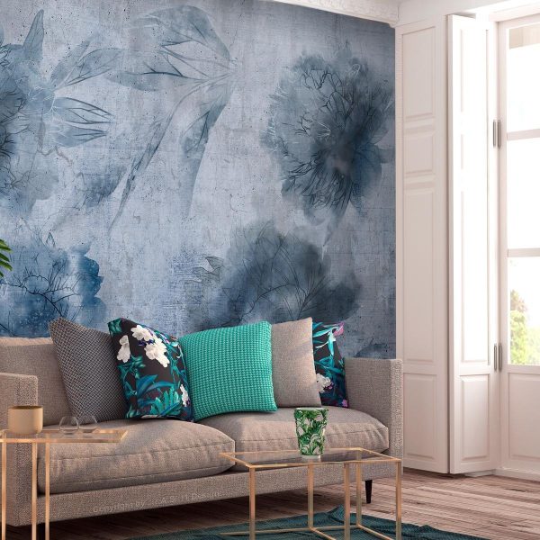 Wall Mural - Blue Peonies
