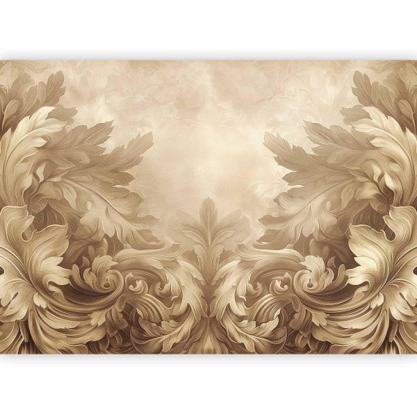 Wall Mural - Carved Baroque Ornaments: Rich Composition in Sepia Colors - Image 3