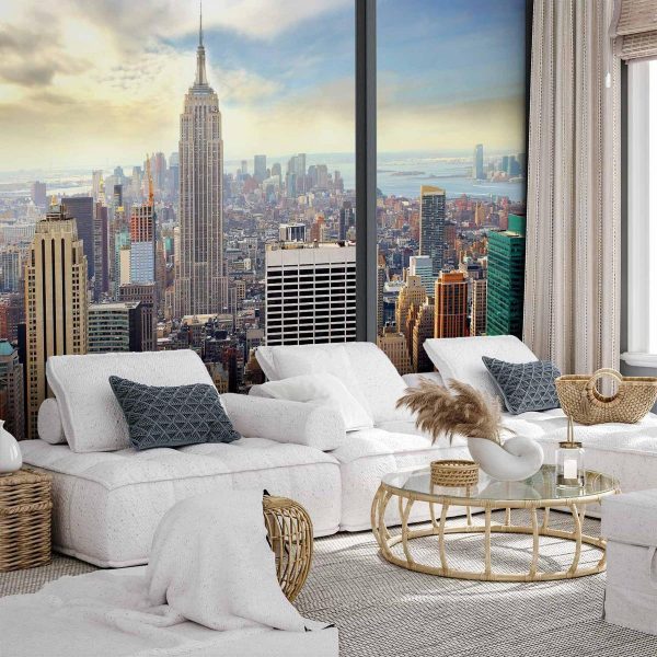 Wall Mural - City behind glass