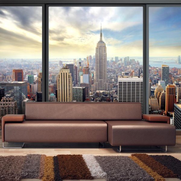 Wall Mural - City behind glass
