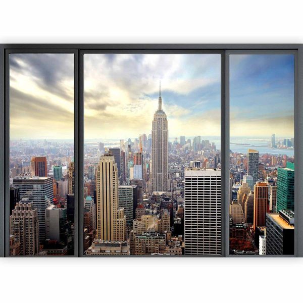 Wall Mural - City behind glass