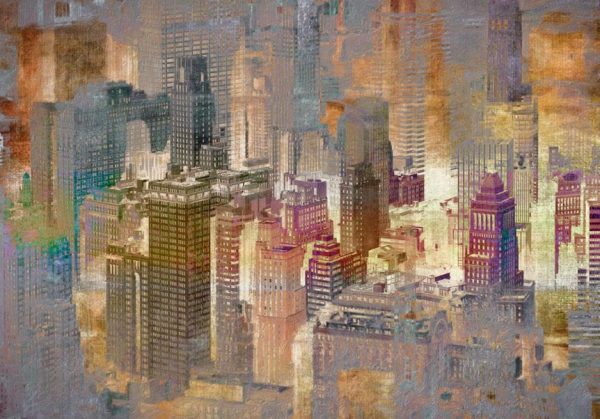 Wall Mural - City in the mist