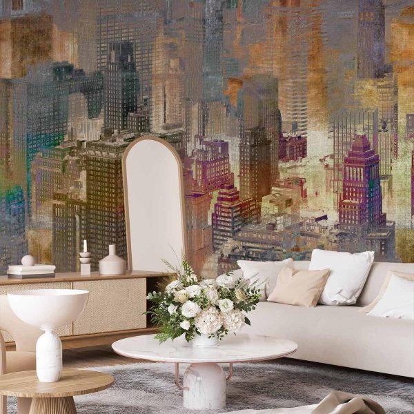 Wall Mural - City in the mist