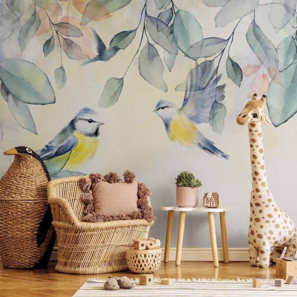 Wall Mural Wallpaper - Colorful Titmouse