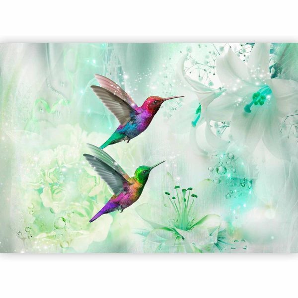 Wall Mural - Colourful Hummingbirds (Green)