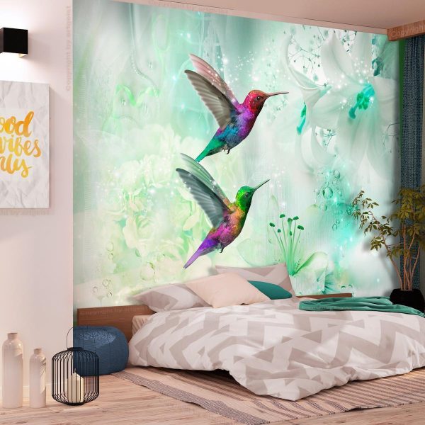 Wall Mural - Colourful Hummingbirds (Green)