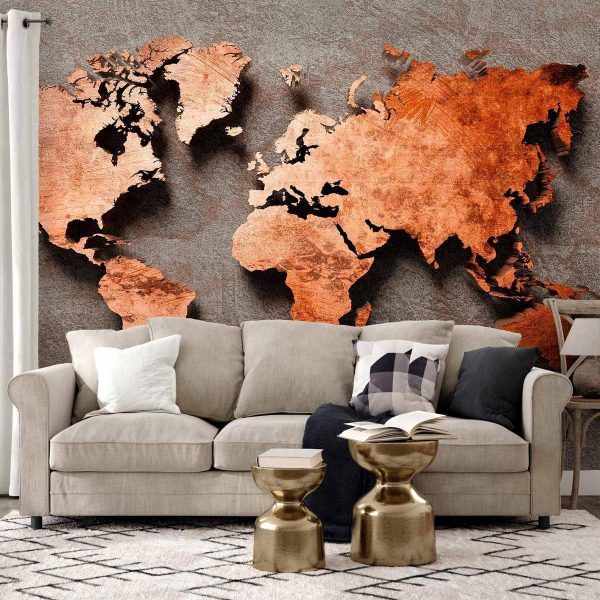 Wall Mural - Copper Map