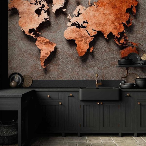Wall Mural - Copper Map
